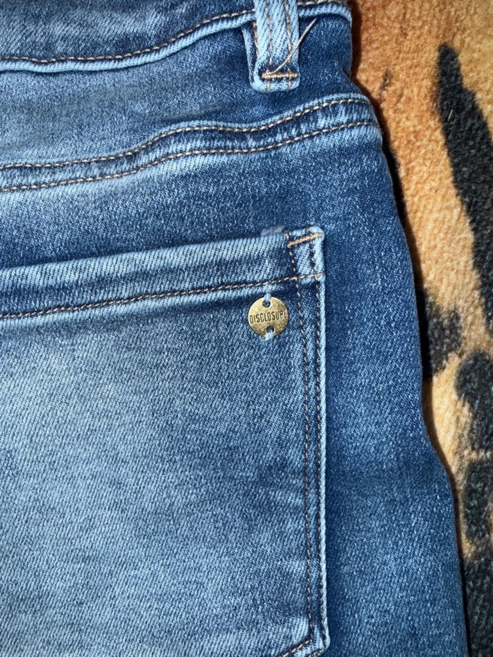 Disclosure Women's Distressed Blue Denim Jean Shorts - Picture 6 of 11